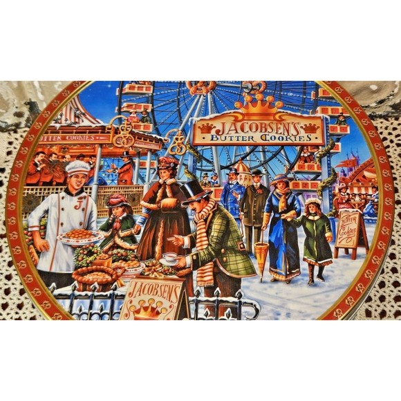 Jacobsen's Bakery Butter Cookie Collectible Tin Product of Denmark (Empty) - Picture 2 of 9